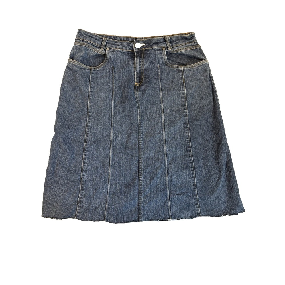 VTG Y2K Great Northwest Women's 12 Denim‎ Skirt Paneled Midi Grunge Indie Sleaze